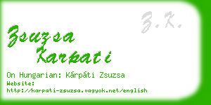 zsuzsa karpati business card